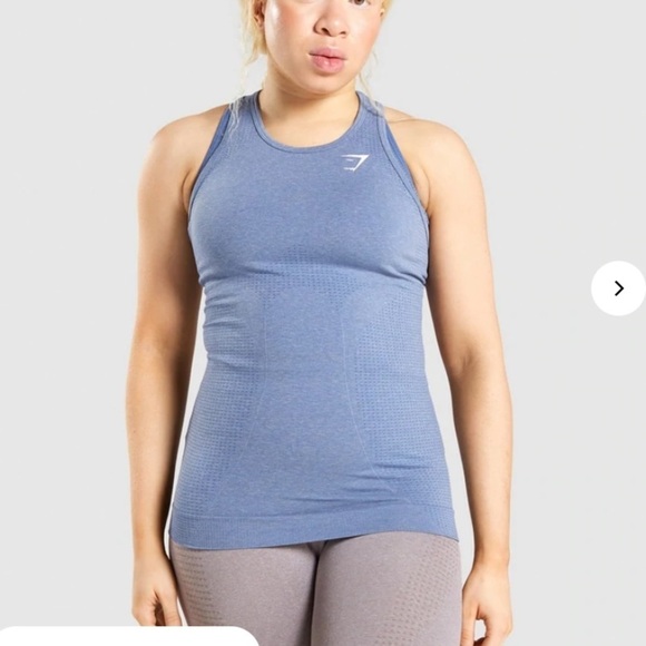NWOT gym shark vital seamless 2.0 vest marl blue - Picture 4 of 5